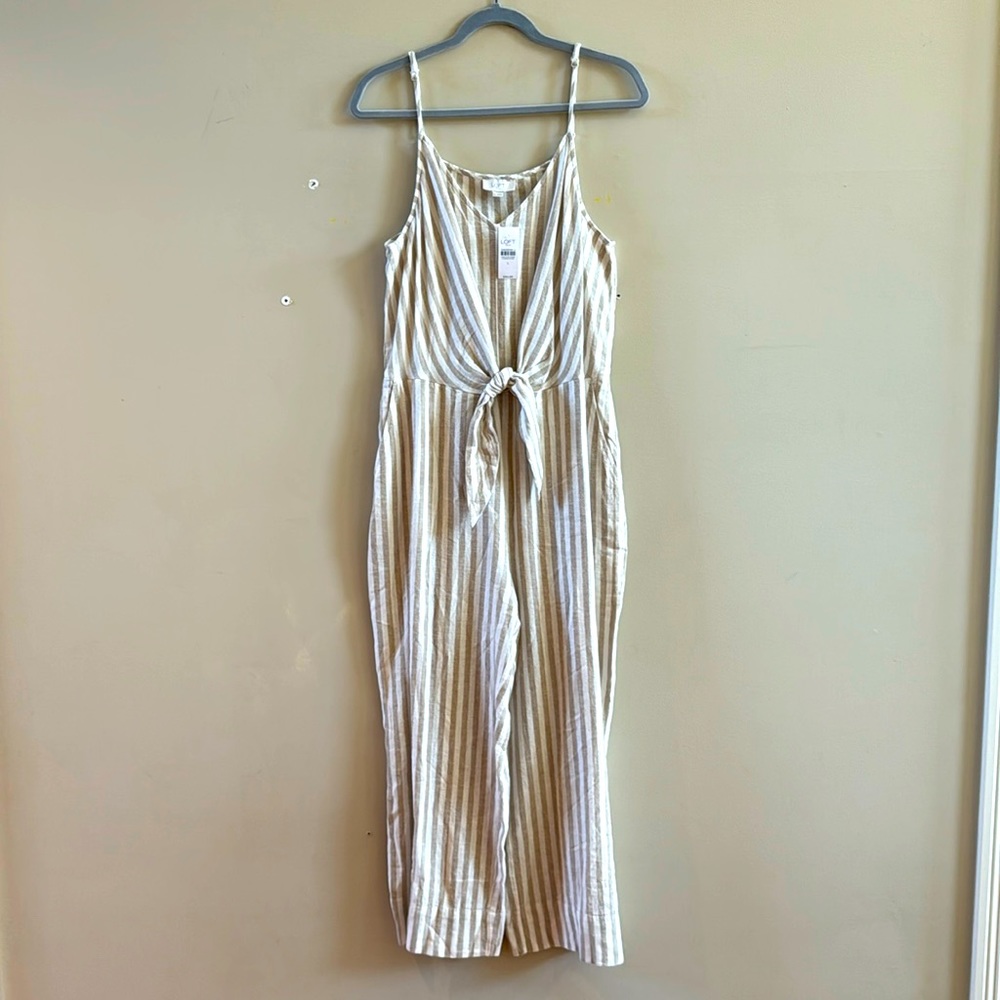 Ann Taylor loft tie front wide leg jumpsuit!